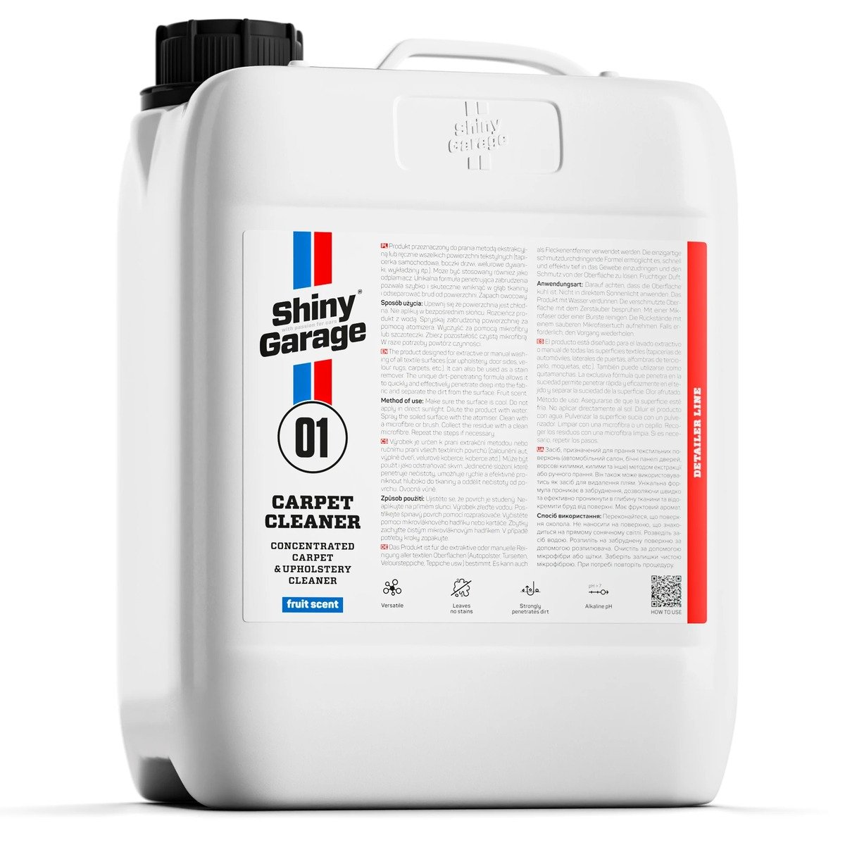 Soluție pentru curățare suprafețe din textil  Carpet cleaner Shiny Garage 5l.