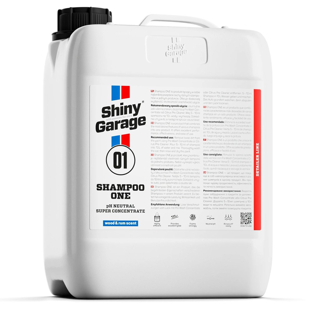 Sampon auto pentru spalare manuala a caroseriei Shiny Garage Shampoo One 5l